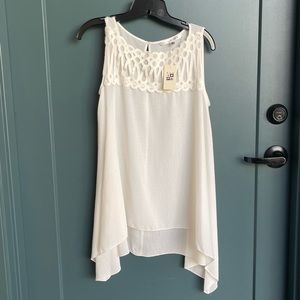 Max Studio Sleeveless Blouse (Ivory)
